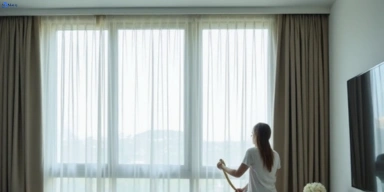 Delicate sheer drape cleaning beverly-hills-nsw Matty Curtain Cleaning